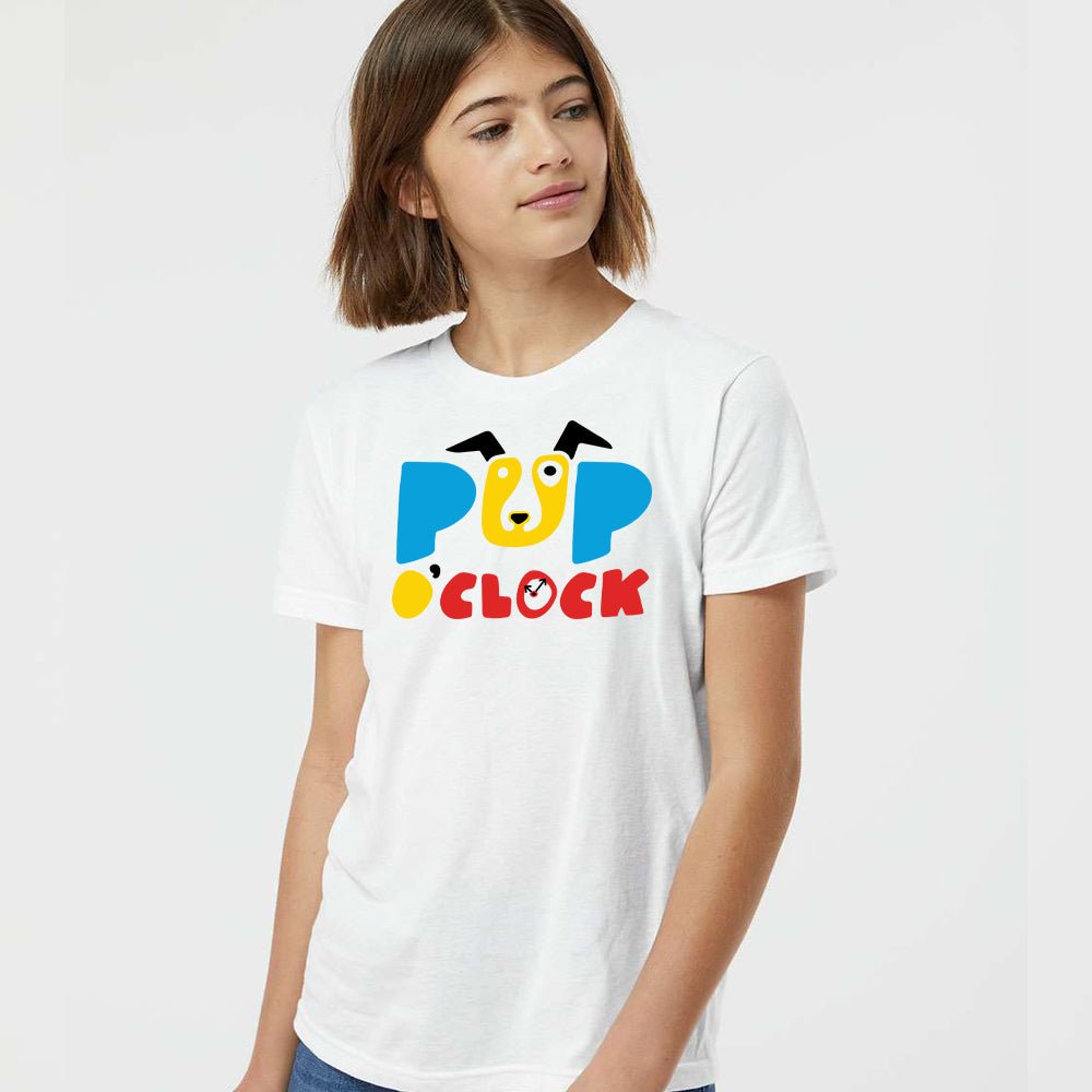 Youth Stacked Logo T-shirt - White