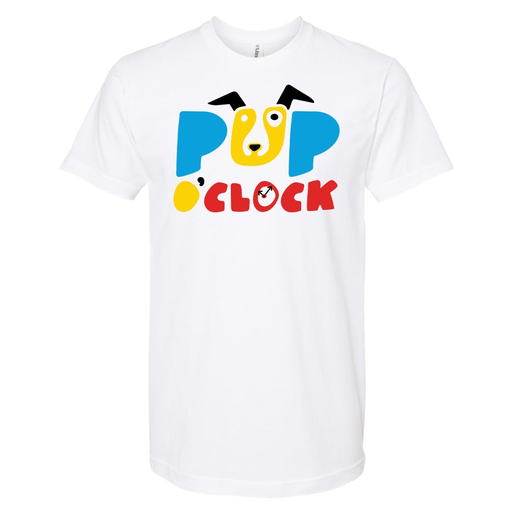 Adult Unisex Stacked Logo T-shirt - White