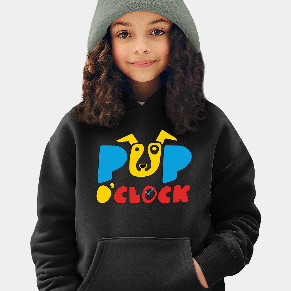 Youth Stacked Logo Hoodie - Black