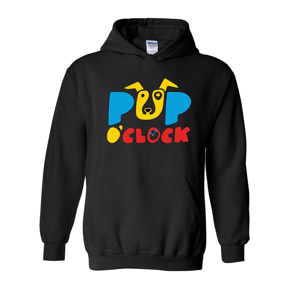 Adult Unisex Stacked Logo Hoodie - Black